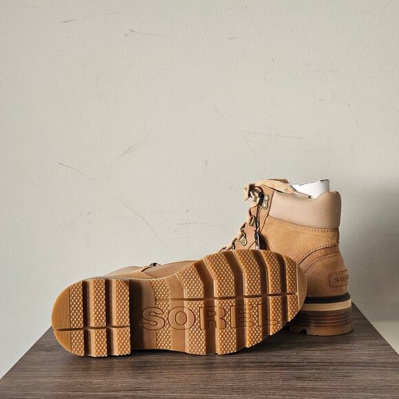 Sorel Women's Lennox Hiker STKD WP Boots Size 10  Tawny Buff NWT - Picture 7 of 8